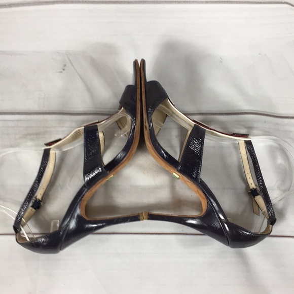 ❤️LAMB NAVY PATENT T STRAP SANDALS - Picture 3 of 7